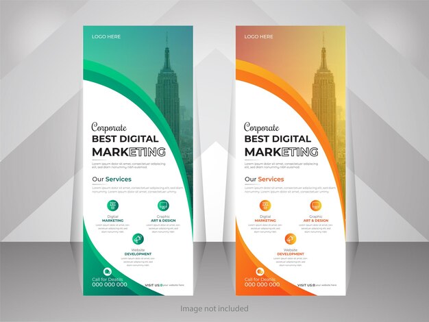 Dos banners verticales para el mejor marketing digital.