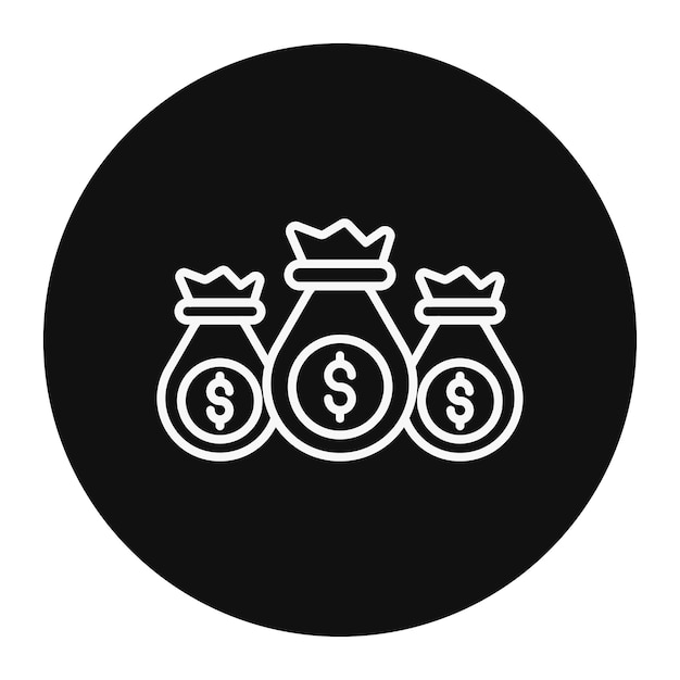 dos bolsas de dinero están en un fondo negro