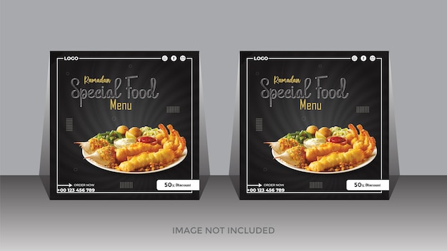 Dos cajas de comida que dicen "comida especial"