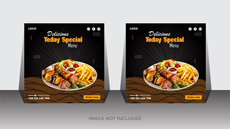 Dos cajas para un restaurante que dice delicioso hoy especial