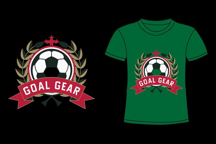 dos camisetas de jugadores de fútbol se muestran con una pelota de fútbol en el frente