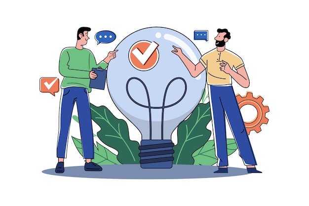 A dos chicos se les ocurrió una idea señalando una bombilla grande