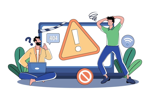Dos chicos se toparon con un error de advertencia