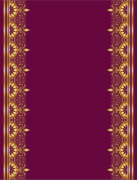 Dos cintas decorativas de oro sobre un fondo violeta eléctrico