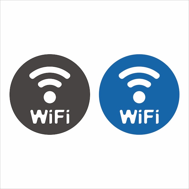 dos círculos azules con uno que dice wifi y el otro con el otro
