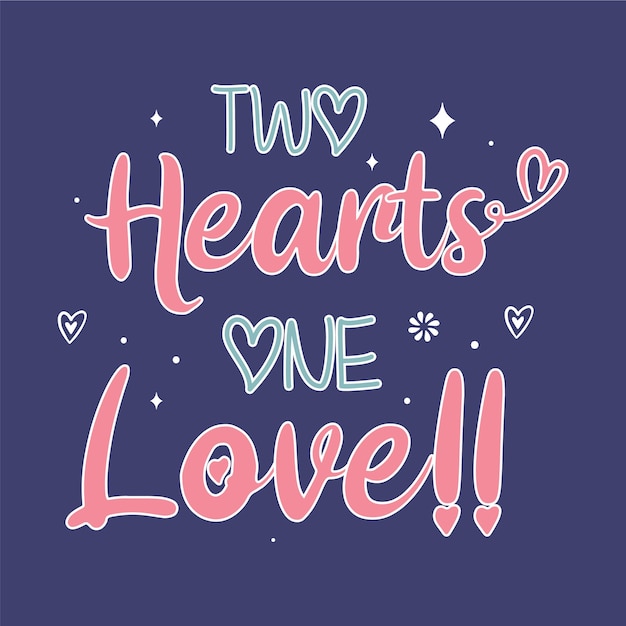 dos corazones un amor dulce mensaje de san valentín