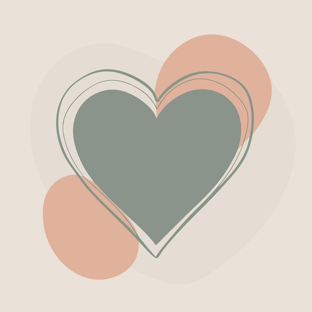 dos corazones con un corazón verde en el frente