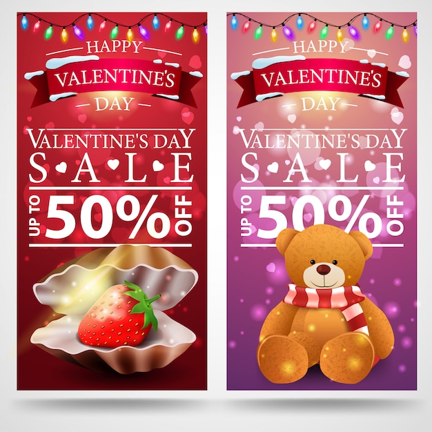Dos descuentos banner de San Valentín