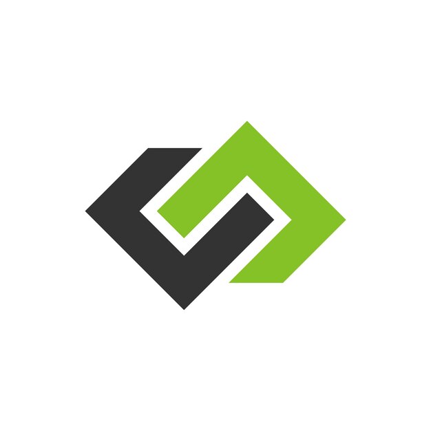 Dos diamantes letra C Infinity Logo plantilla ilustración diseño Vector EPS 10