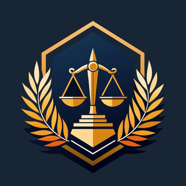 Vector dos escalas de justicia una al lado de la otra que simbolizan la equidad y el equilibrio en una plataforma de sala de juicio virtual diseñar un icono elegante para una plataforma de corte virtual diseño de logotipo vectorial moderno minimalista simple