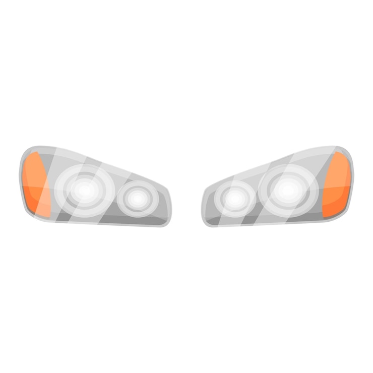 Vector dos faros de coche están brillando en la oscuridad