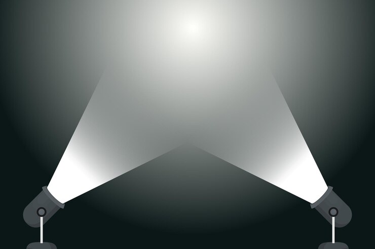 Vector dos focos en el vector de estilo plano