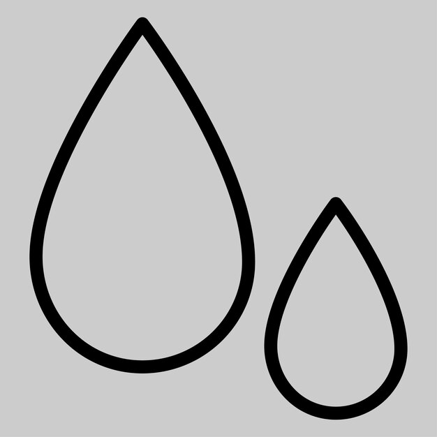 Dos gotas de icono de línea de agua Líquidos sed agua aceite suministro de agua compra al por mayor