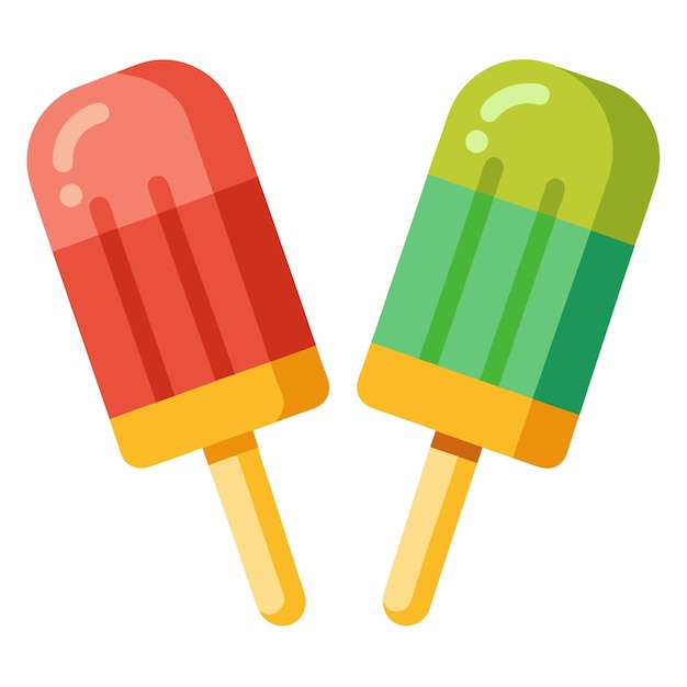 dos helados con uno que tiene una cara triste en él
