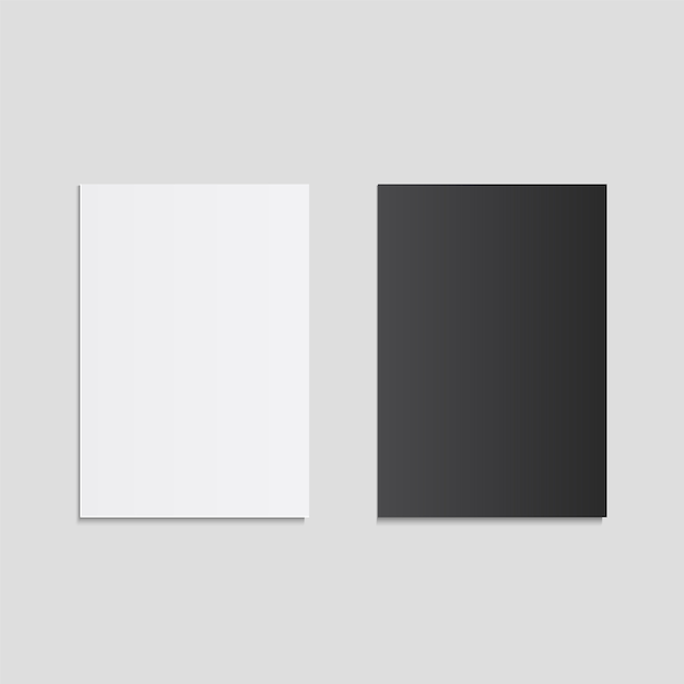 Dos hojas de papel en blanco y negro
