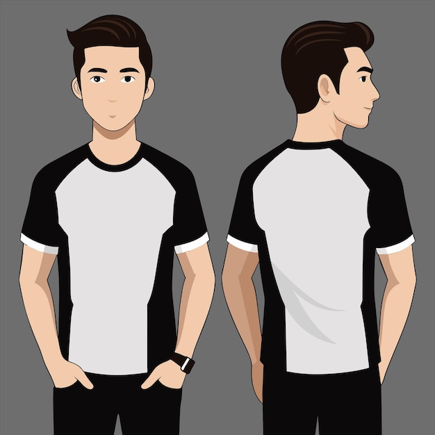 dos hombres en una camisa azul y blanca con uno vestido de blanco y negro