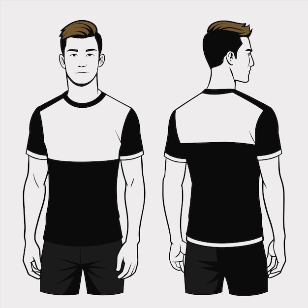 dos hombres en una camisa azul y blanca con uno vestido de blanco y negro