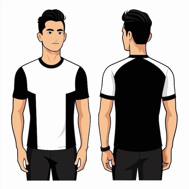 dos hombres en una camisa azul y blanca con uno vestido de blanco y negro