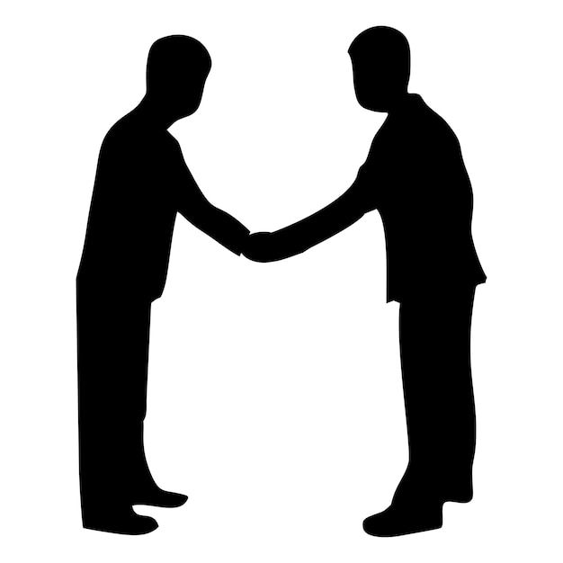 dos hombres dándose la mano delante de un fondo blanco