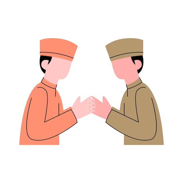 Dos hombres musulmanes que se dan la mano