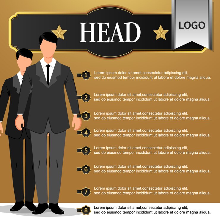Vector dos hombres de negocios de pie en el fondo de lujo. banner de lujo y bala.