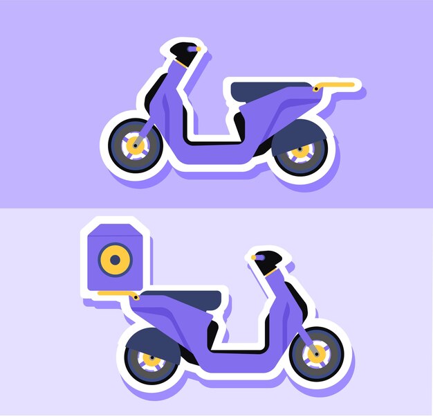 dos imágenes de un ciclomotor