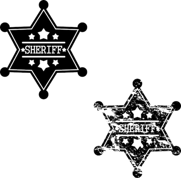 Vector dos insignias de sheriff