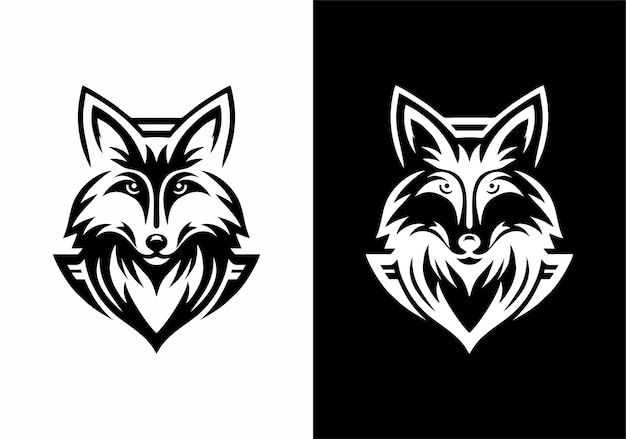 dos juegos de logotipos de Fox sobre un fondo blanco y negro