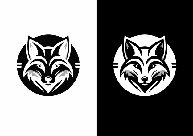 dos juegos de logotipos de Fox sobre un fondo blanco y negro