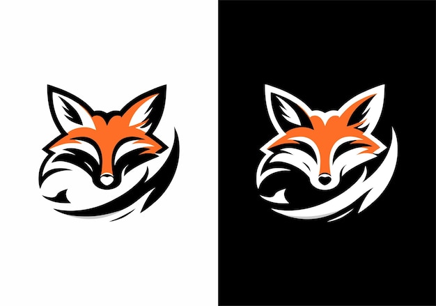 dos juegos de logotipos de Fox sobre un fondo blanco y negro