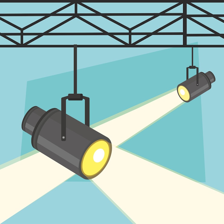 Vector dos lámparas de espectáculo