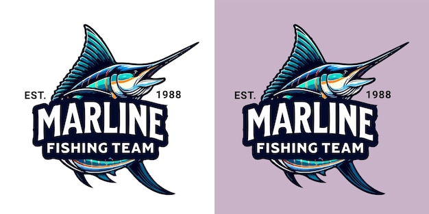 dos logotipos de un pez y de una empresa pesquera