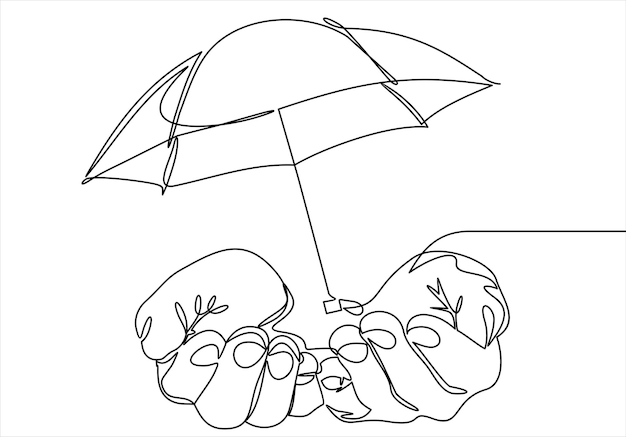 Dos manos sosteniendo paraguas. dos brazos con paraguas.