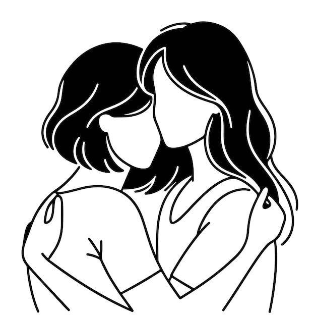 Dos mujeres abrazando la amistad femenina