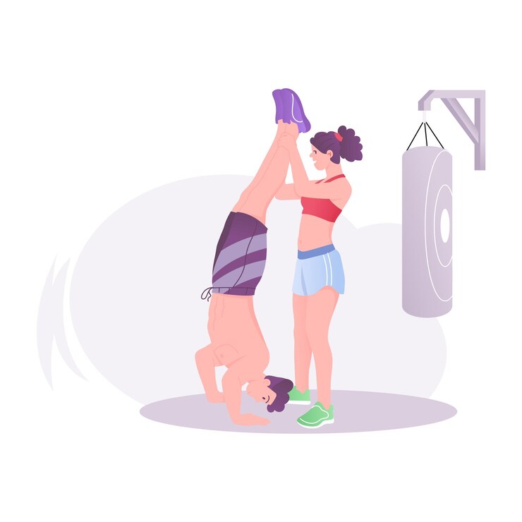 Vector dos mujeres luchando en un ring de boxeo una de ellas tiene un cinturón que dice que nadie está en él
