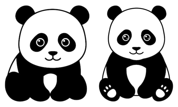 Dos pandas muy bonitos.