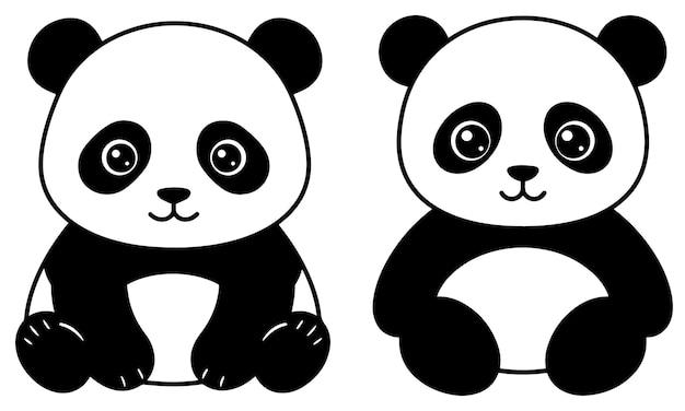 Dos pandas muy bonitos.