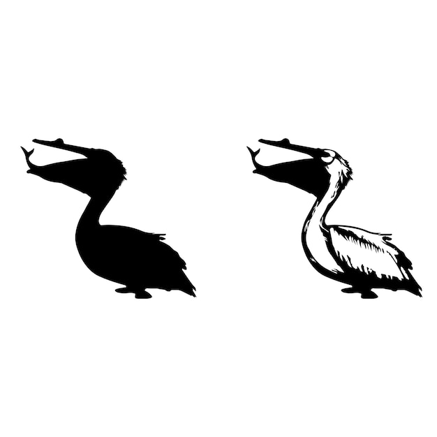 dos patos están dibujados en un fondo blanco con un pato y un pato