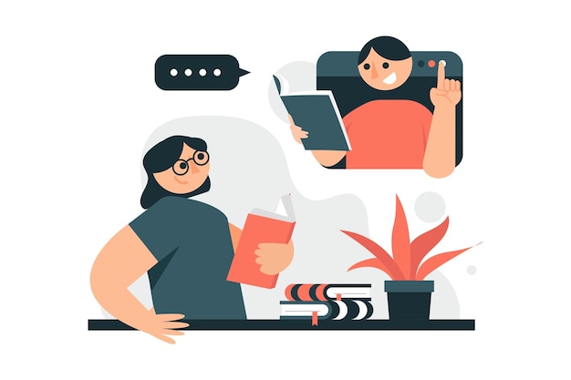 Dos personas discutiendo usando una aplicación de videoconferencia