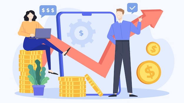 Dos personas están explicando sobre el aumento de la inversión empresarial