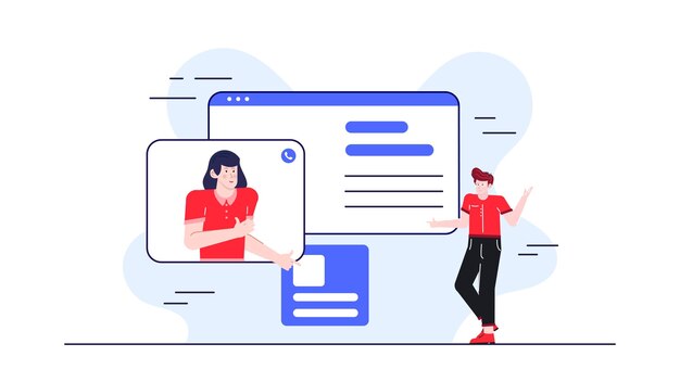 Dos personas están haciendo llamadas de video y reuniones virtuales