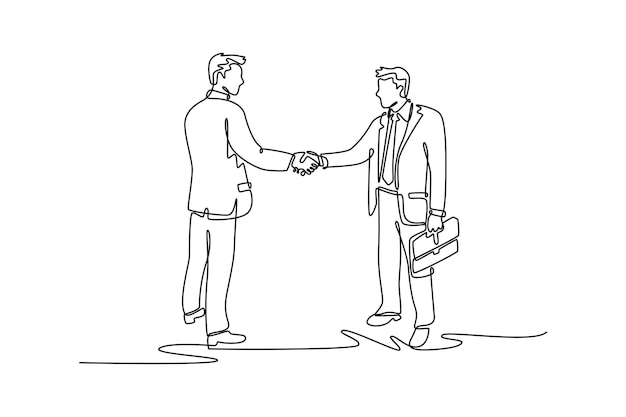 Dos personas de negocios estrechando la mano Acuerdo de negocios y acuerdo Concepto de negocio de acuerdo