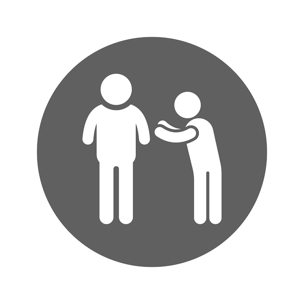 Dos personas que se encuentran Icono del concepto