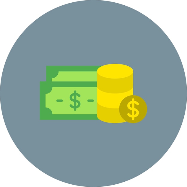 dos pilas de dinero y una pila de dinero en un fondo gris