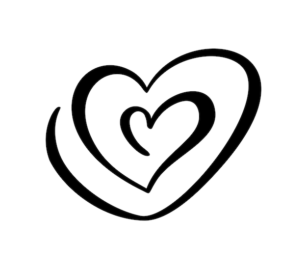 Dos signos de corazón de amor Día de San Valentín romántico Vector ilustración icono símbolo unir pasión boda