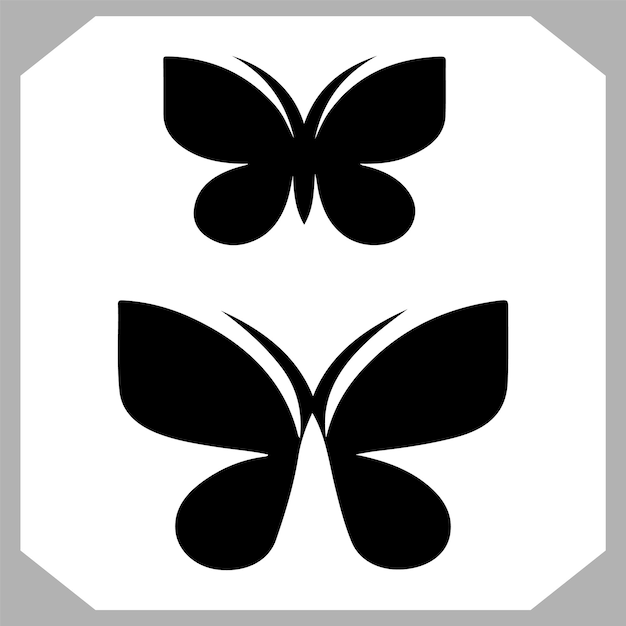 Dos siluetas de mariposas