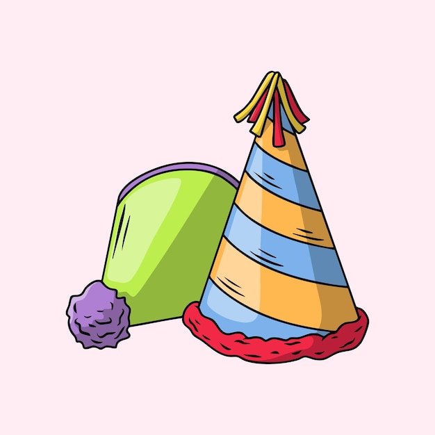 Dos sombreros de fiesta para celebraciones y cumpleaños