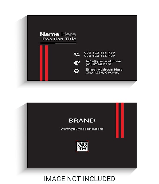 dos tarjetas de visita con el nombre de la marca en ellas