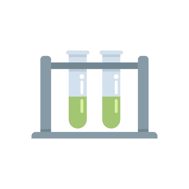 Dos tubos de ensayo de laboratorio contienen líquido verde