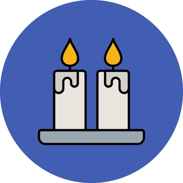 dos velas que están en un fondo azul